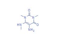 5-amino-1,3-dimethyl-6-(methylamino)pyrimidine-2,4(1H,3H)-dione   CAS:61541-46-6